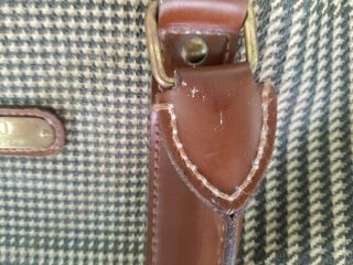 Vintage Polo Ralph Lauren Large 24” Duffle Bag Brown Houndstooth Luggage Travel 6