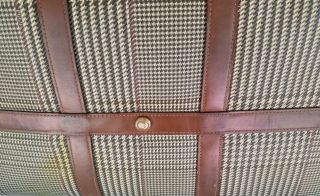 Vintage Polo Ralph Lauren Large 24” Duffle Bag Brown Houndstooth Luggage Travel 7