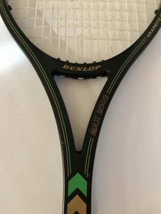 Vintage Dunlop Max 200G Tennis Racquet With Cover John McEnroe Graphite England 5