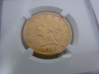 NGC 1899 AU 58 Rare US $10 American Coronet AU58 Gold Eagle Ten Dollar Coin 3
