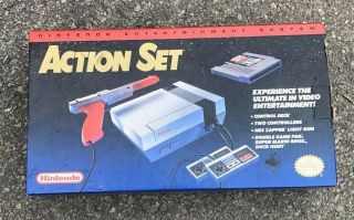 Vintage Nintendo Nes Action Set Complete System Bundle Console Game