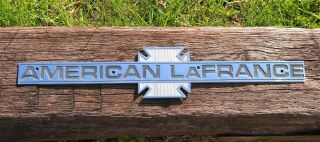 Vintage American Lafrance Fire Truck Emblem,  23 /3/8 ",  Fire Fighter,  Sign,  3