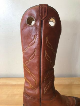 Vintage Mens size 9 1/2 D TONY LAMA 6421 Cowboy Western Buckaroo Tall Boots USA 6