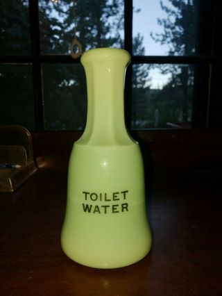 Vintage Jadeite Toilet Water Bottle Or Cruet