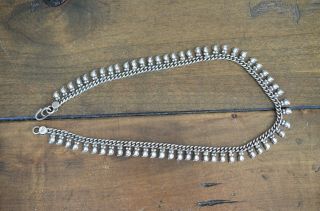 Vintage Sterling Silver Navajo Necklace Signed Tg