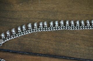 Vintage Sterling Silver Navajo Necklace Signed TG 4