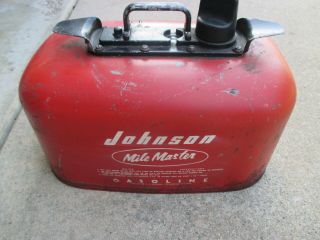 Vintage Johnson Mile Master Outboard 6 - Gallon Pressurized Boat Fuel Gas Tank Can
