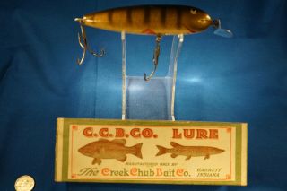 Vintage Creek Chub Bait Co.  601 Wiggler Husky Musky Double Line Tie In The Box