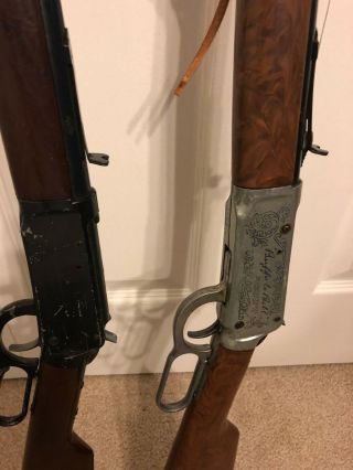 (2) Lever Action daisy BB guns 3030 Buffalo Bill Scout and daisy Model 1894 3