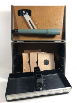 Vintage Gun - Ho Shooting Range Box 4 Gun Pistol Case With Scope,  Holder & Tray