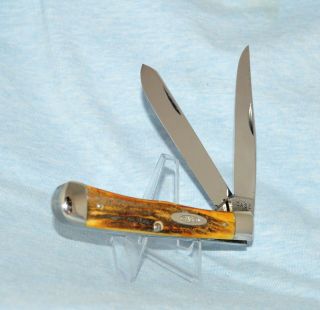 Vintage Case Xx Stag Trapper Knife 5254 1940 - 64 " Near