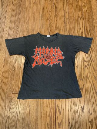 Vtg 1989 Morbid Angel Tour Shirt Obituary Entombed Deicide Bolt Thrower Autopsy