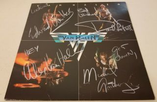 Rare - Van Halen - 1978 Self Titled Album - Autographed - Dave,  Alex,  Eddie,  Mike