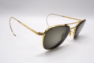 Welsh Mfg 1/10 12k Gf Gold 4.  5 - 6.  5 Vintage Aviator Rx Sunglasses Frames 6345