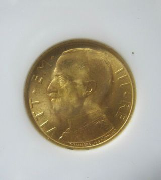 Vintage 1931r Ix 50 Italian Lire Gold Coin