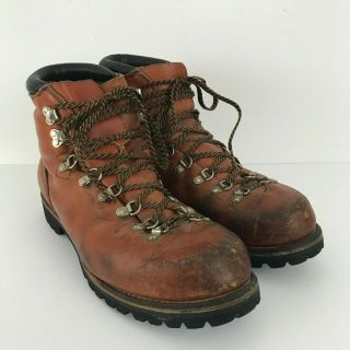 Vtg Red Wing Irish Setter Brown Leather Mountaineer Hiking Boots Mens 14 825