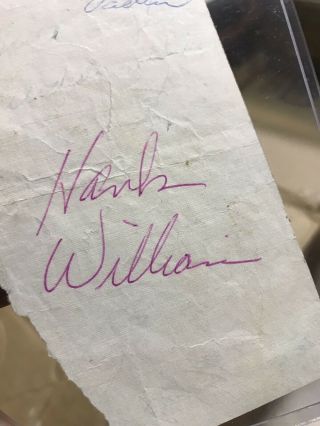 Hank Williams Sr.  Signed Autograph Rare Hank Snow Country Music Authentic Org