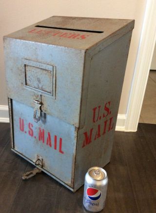 Vintage Steel Letters / Us Mail Box,  20 " High