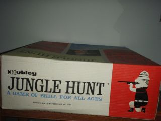 Vintage 1963 Hubley Jungle Hunt Target Game Battery operated w/Box LN 10