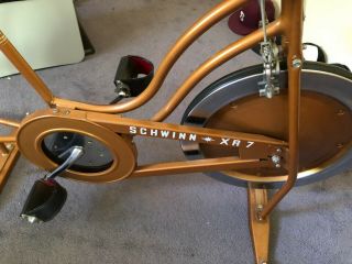Vintage XR 7 Schwinn Exerciser Vintage Copper Look Stationary Bike 4