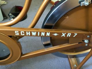 Vintage XR 7 Schwinn Exerciser Vintage Copper Look Stationary Bike 5