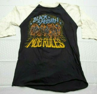 Vintage Black Sabbath Mob Rules Tour 1981 T - Shirt Large Single Stitch Never Worn