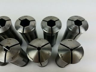9x Hardinge hex Collets - Lathe Machinist 5C vintage closer tool bar stock bolt 4