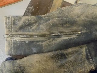 Vintage German Leather Coveralls WWII U - Boat / Luftwaffe Crew Uniform good zipps 10