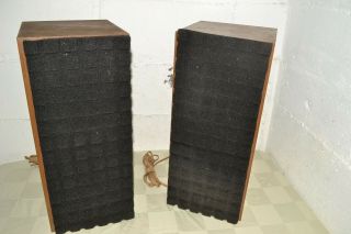 Vintage TELEFUNKEN Hi - Fi KLANGBOX RB - 70 Two - Way GERMAN Made SPEAKERS Woodgrain 2