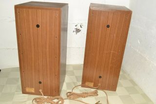 Vintage TELEFUNKEN Hi - Fi KLANGBOX RB - 70 Two - Way GERMAN Made SPEAKERS Woodgrain 7