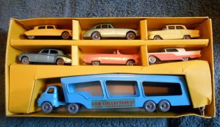 Vtg 1960 ' s Matchbox Gift Set G - 2 Car Transporter Set Type C Box Complete Set 7 3