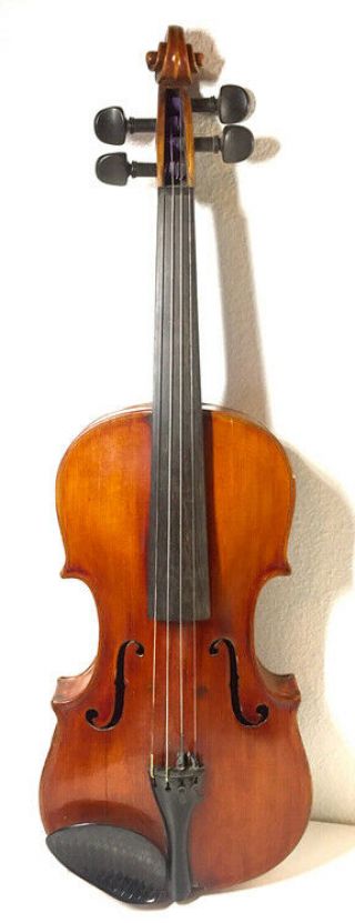 Antique Violin With E.  D.  Withers London Label,  Case And Bows