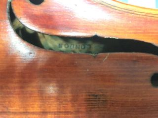Antique Violin with E.  D.  Withers London label,  Case and Bows 6