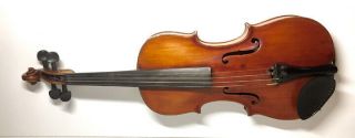 Antique Violin with E.  D.  Withers London label,  Case and Bows 7