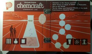Vintage Lionel Porter Toy Chemcraft Chemistry Lab 4 Panel Set - Complete 1960s
