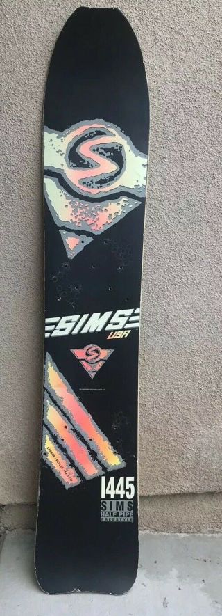 Vintage Sims 1445 Snowboard Half Pipe / Freestyle.