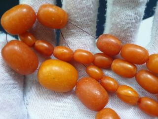 ANTIQUE NATURAL BALTIC AMBER BEADS REAL OLD AMBER 23 grams 老琥珀 (No.  J2) 5