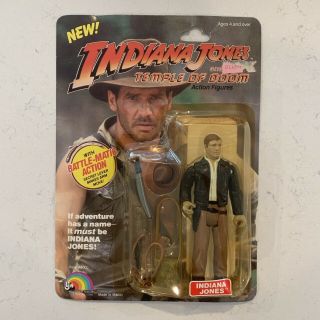 Vintage 1984 Ljn Indiana Jones Temple Of Doom Action Figure Moc