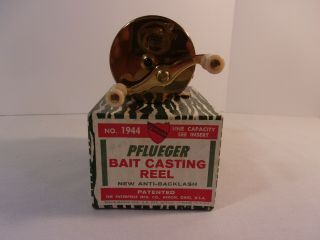 Vintage Pflueger No.  1944 Bait Casting Reel W/ Box & Instructions