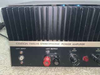 Harman Kardon Citation Twelve Model 12 Vintage Stereo Power Amplifier 6