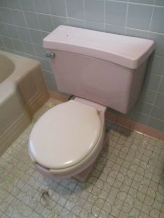 Vintage Eljer Pink Toilet