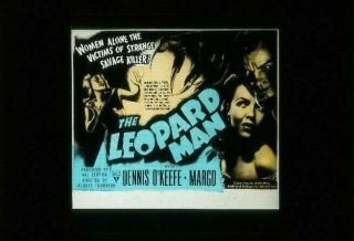 Val Lewton Horror Film - Vintage 1943 - The Leopard Man - Rko Movie Glass Slide