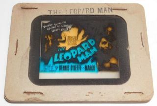 VAL LEWTON Horror Film - Vintage 1943 - THE LEOPARD MAN - RKO Movie Glass Slide 2