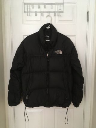 Mens The North Face All Black Nuptse 700 Puffer Jacket Size Large Goose Down