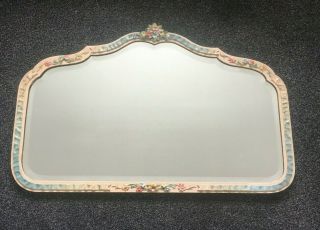 Large Vintage Barbola Over Mantel Wall Mirror