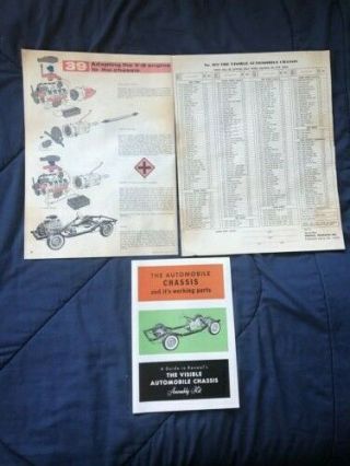 Vintage Renwal Visible Automobile Chassis Model Assembly Kit 813 1/4 Scale 10