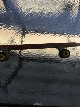 Vintage Metal Wheel Wooden Surf Skate Skater Skateboard 1950 Norfolk Virginia 2