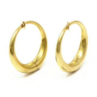 NYJEWEL Tiffany & Co.  Vintage 14k Gold Circle Clip Earrings 2