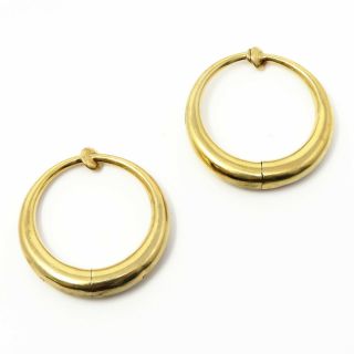 NYJEWEL Tiffany & Co.  Vintage 14k Gold Circle Clip Earrings 3