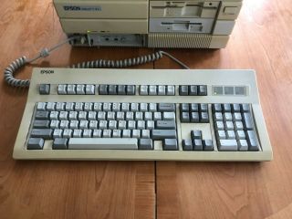 Vintage Epson Equity II,  Plus Desktop Computer w/ Monitor Keyboard 2
